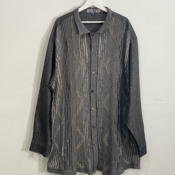 Michael Irvin 88 4XL Button Down Shirt Art to Wear Gray - Picture 1 of 11